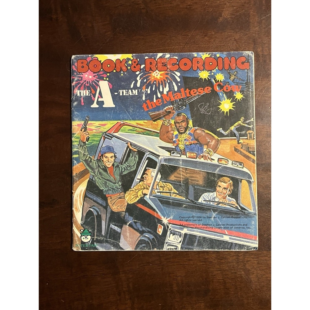 Vintage 1984 The A-Team "The Maltese Cow" Peter Pan Book - No Record - Rare Art